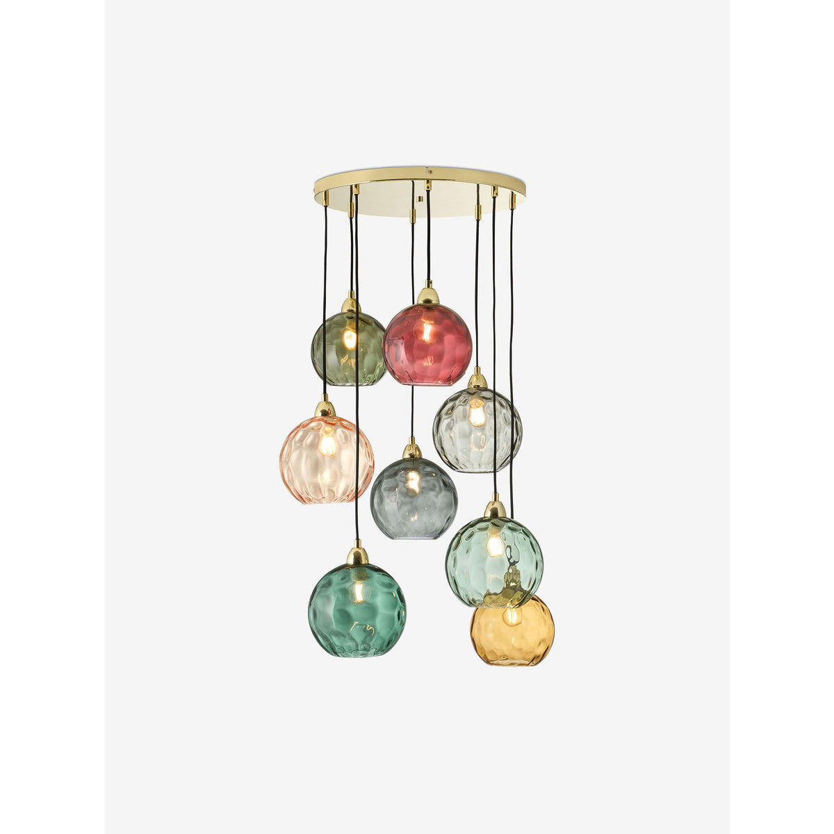 MADE.COM Green Ilaria 8 Light Cluster Pendant Ceiling Light