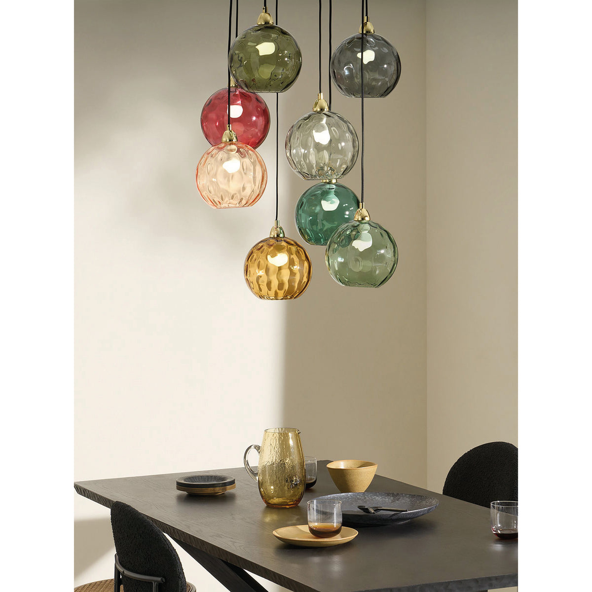MADE.COM Green Ilaria 8 Light Cluster Pendant Ceiling Light