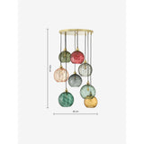 MADE.COM Green Ilaria 8 Light Cluster Pendant Ceiling Light