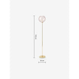 MADE.COM Brass/Pink Ilaria Floor Light