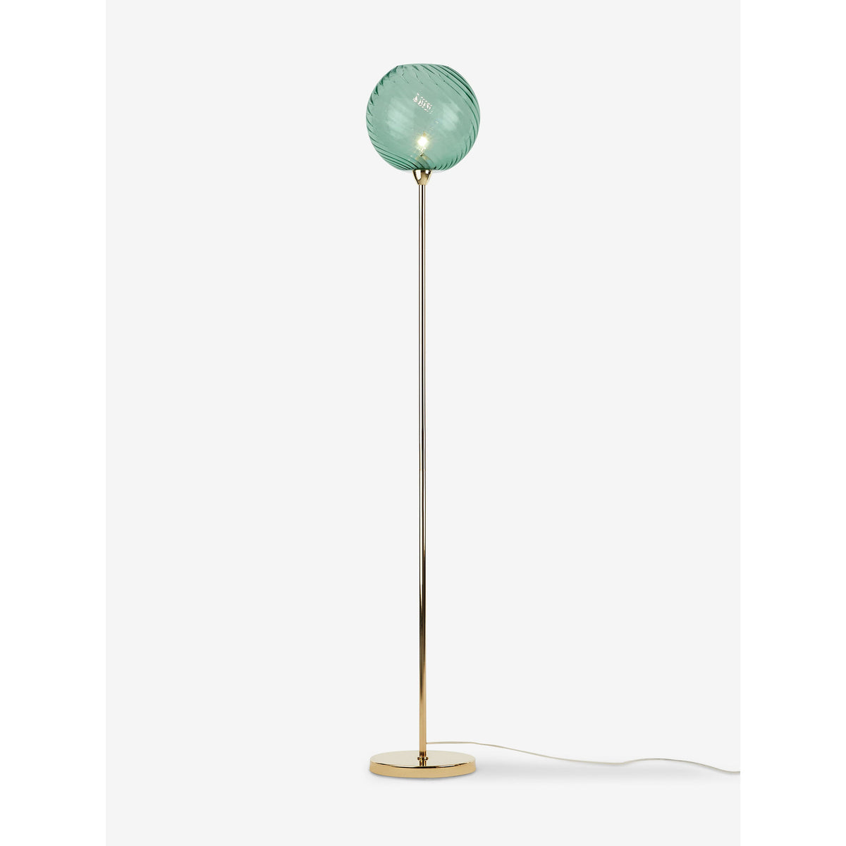 MADE.COM Blue/Brass Ilaria Floor Light