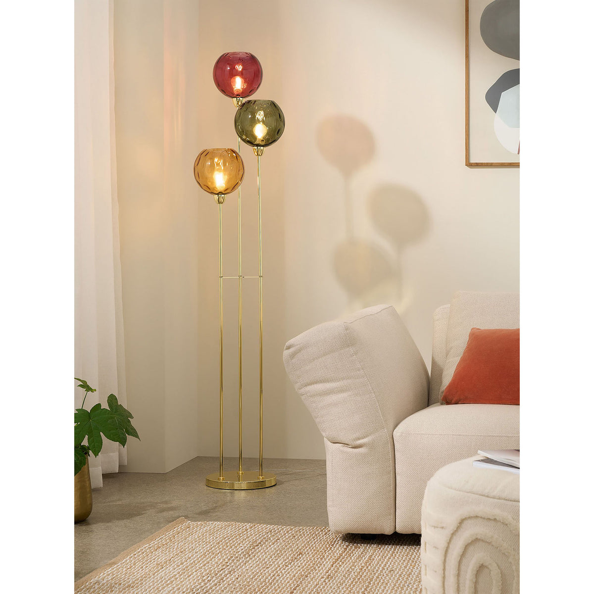 MADE.COM Green/Red Ilaria Floor Lamp