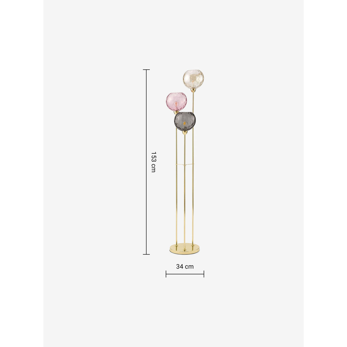 MADE.COM Light Pink Ilaria Floor Lamp