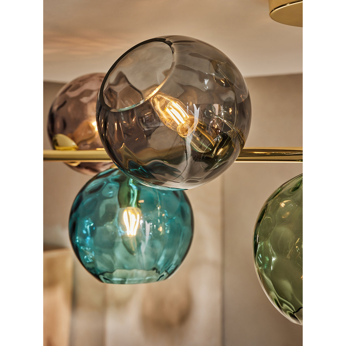 MADE.COM Brass Ilaria 7 Light Flush Large Ceiling Light