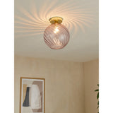 MADE.COM Pink Ilaria Flush Ceiling Light