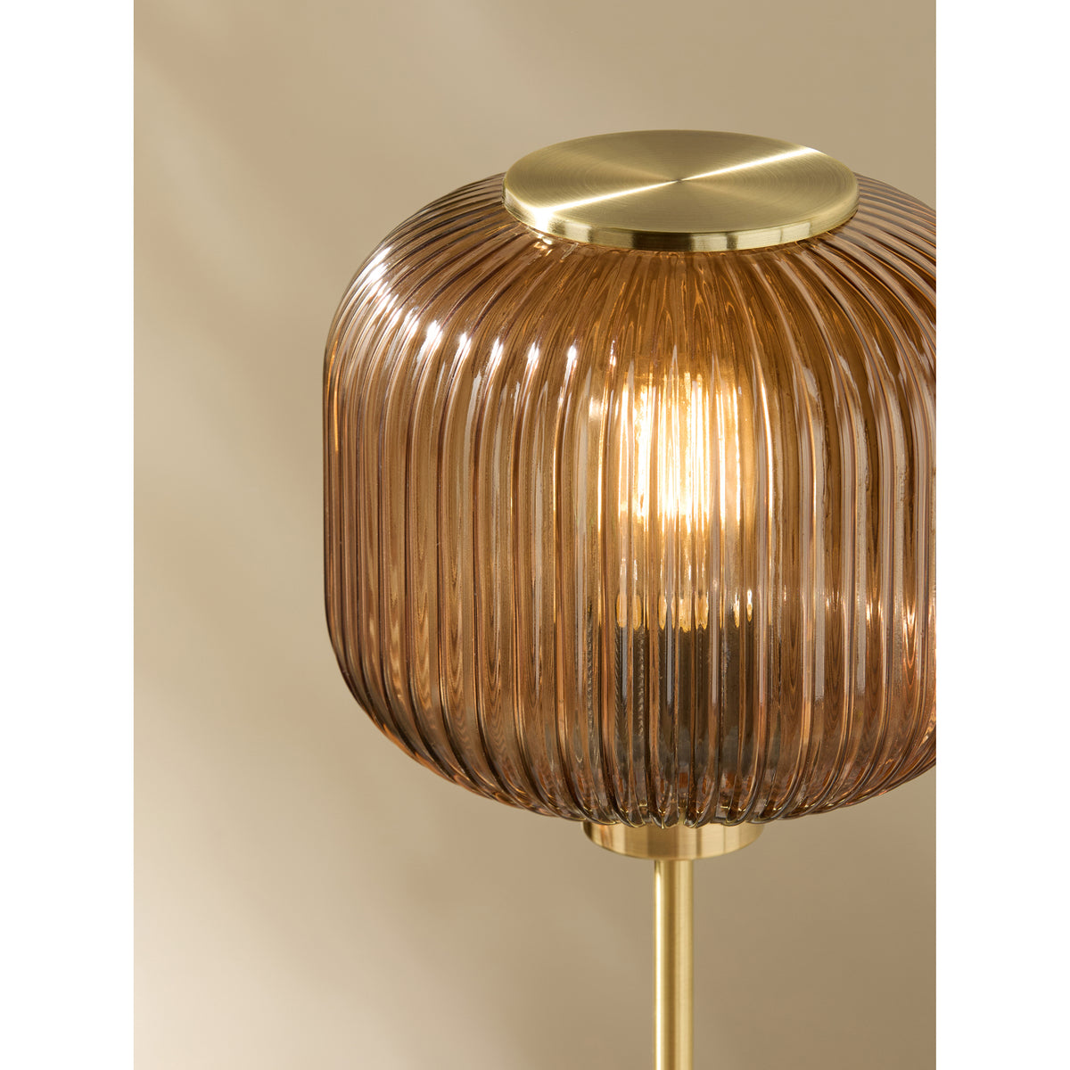 MADE.COM Amber Brown Large Briz Table Lamp