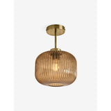 MADE.COM Amber Brown Briz Ceiling Flush Fitting Light