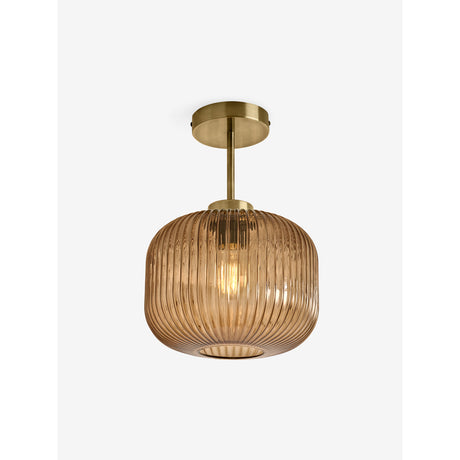 MADE.COM Amber Brown Briz Ceiling Flush Fitting Light
