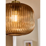 MADE.COM Amber Brown Briz Ceiling Flush Fitting Light