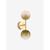 MADE.COM Brass/Green Ombre Globe Wall Light