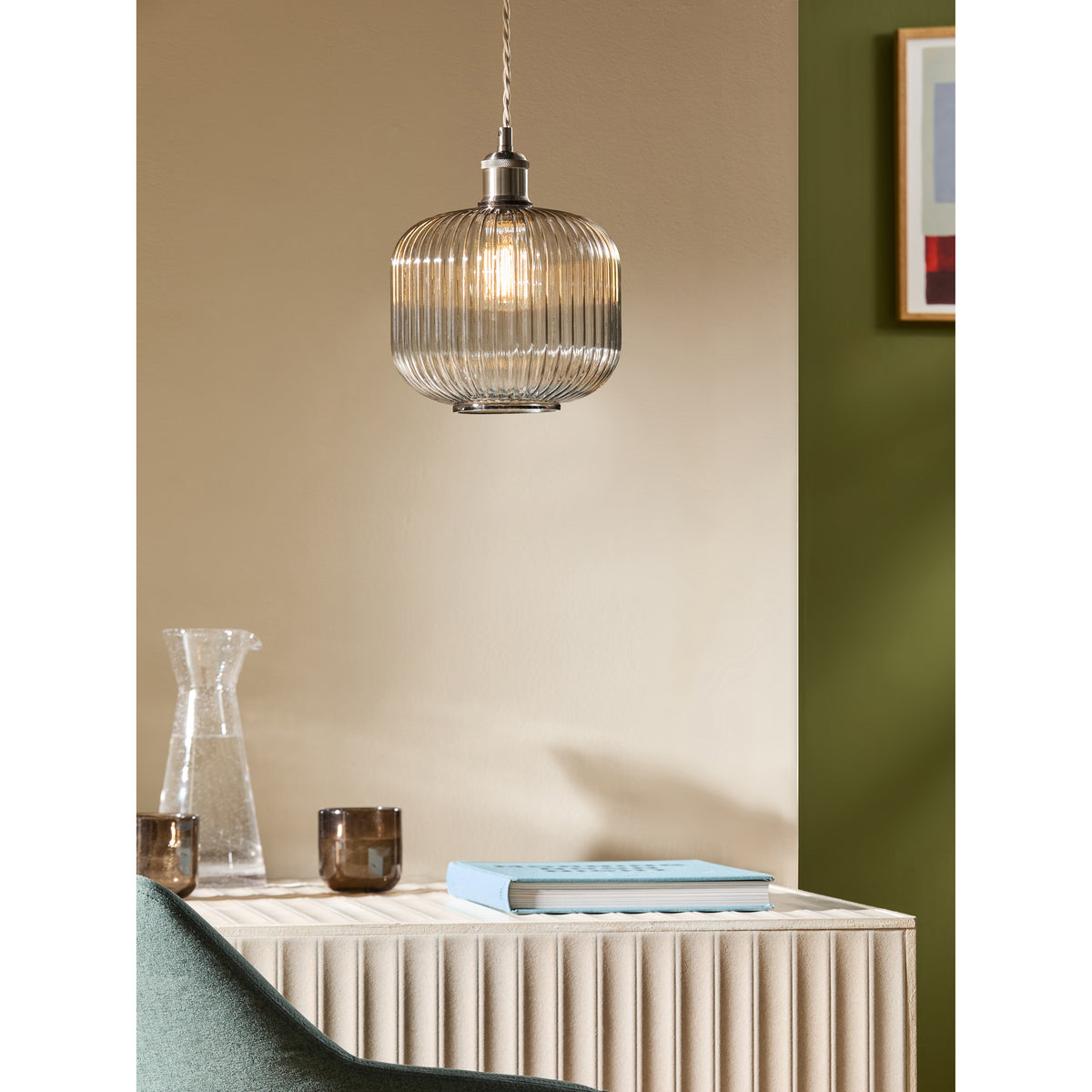 MADE.COM Grey Briz Glass EasyFit Shade