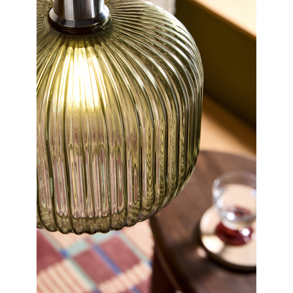 MADE.COM Green Briz Glass EasyFit Shade