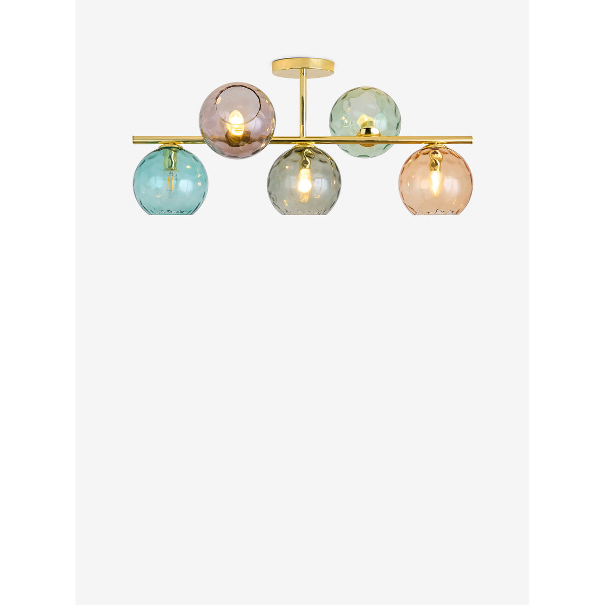 MADE.COM Brass Ilaria 5 Light Flush Ceiling Light