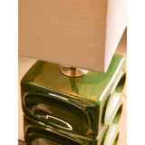 MADE.COM Green/Ecru Nell Ceramic Floor Light