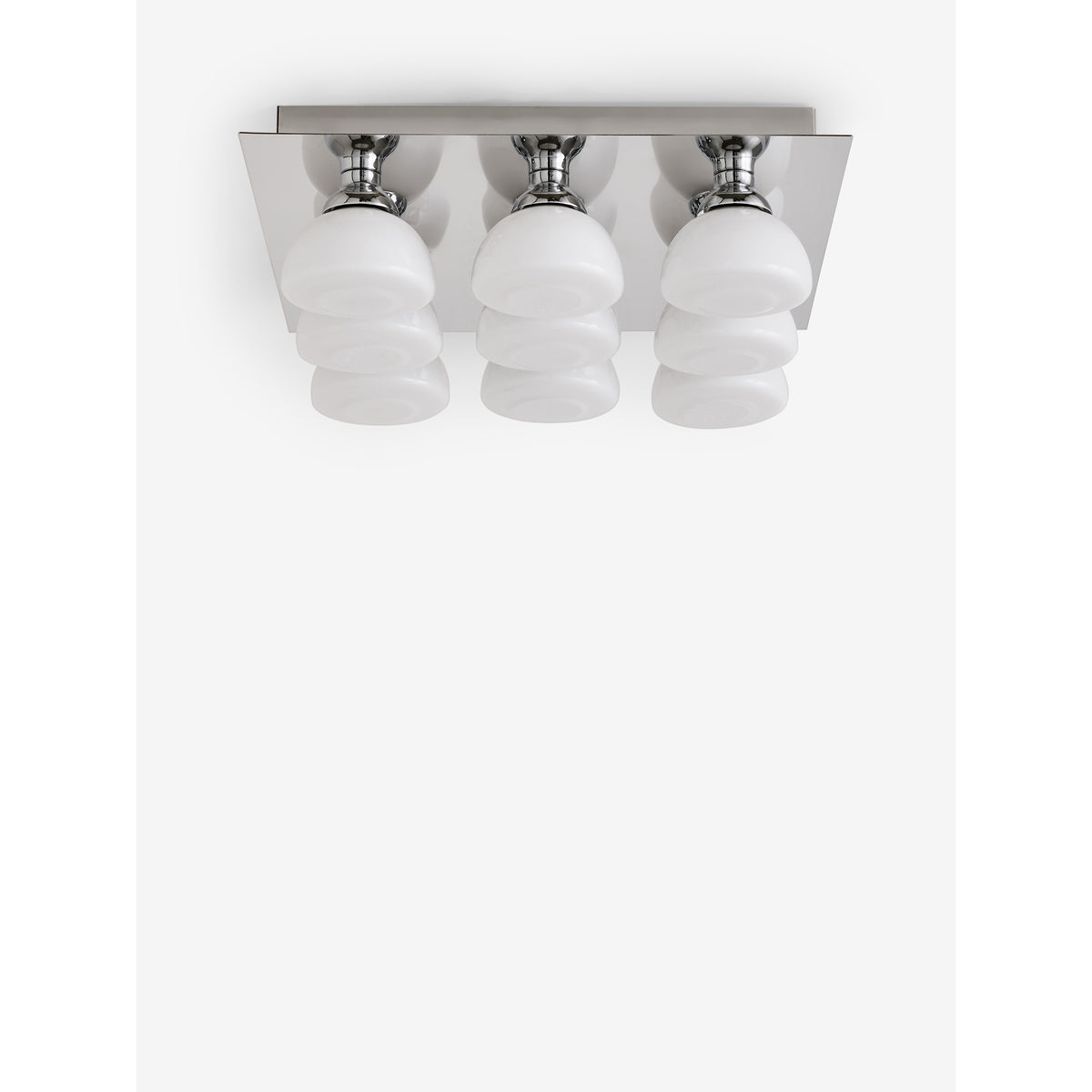 MADE.COM Chrome Monroe Flush Fitting Ceiling Light