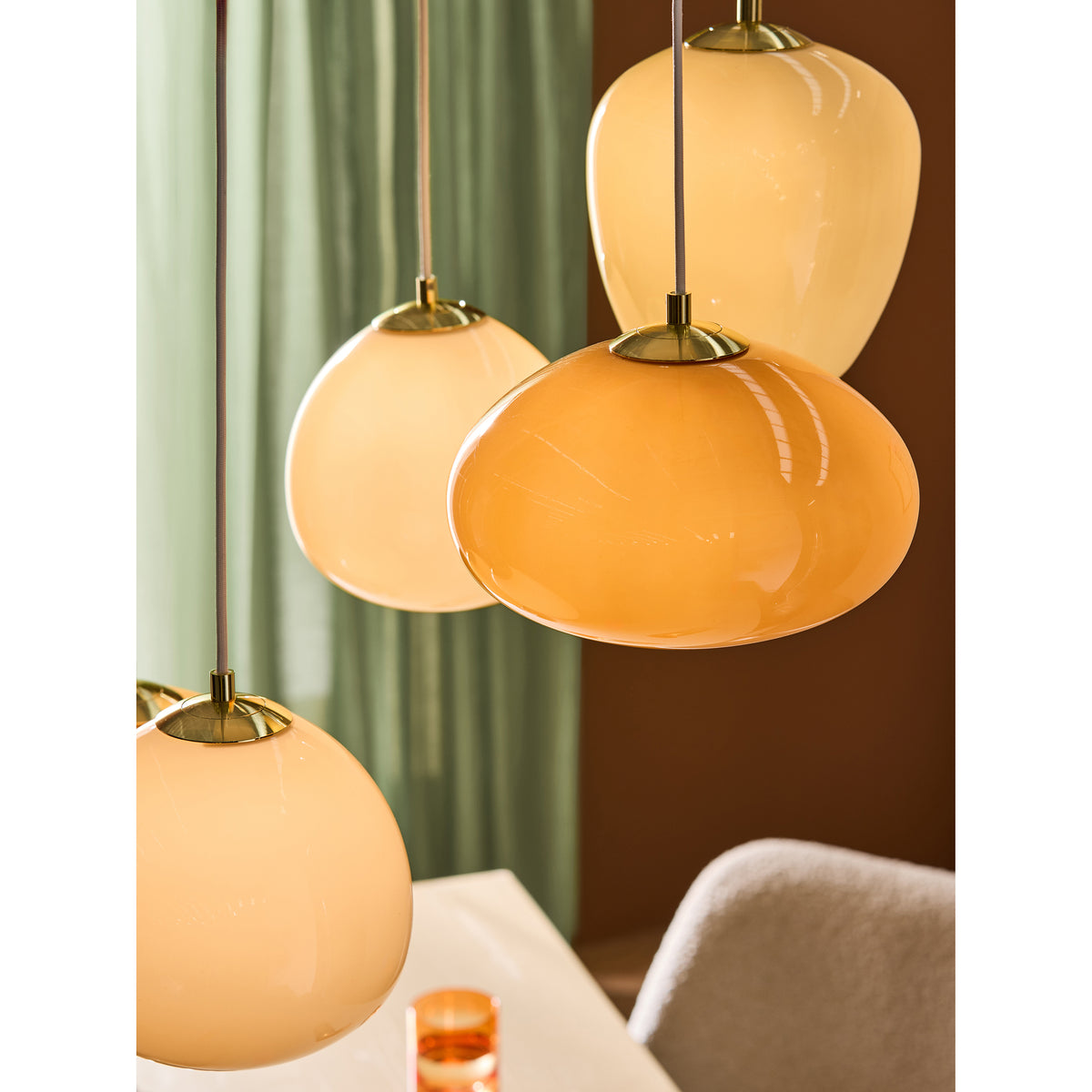 MADE.COM Pink Adrianne Diner Cluster Ceiling Light