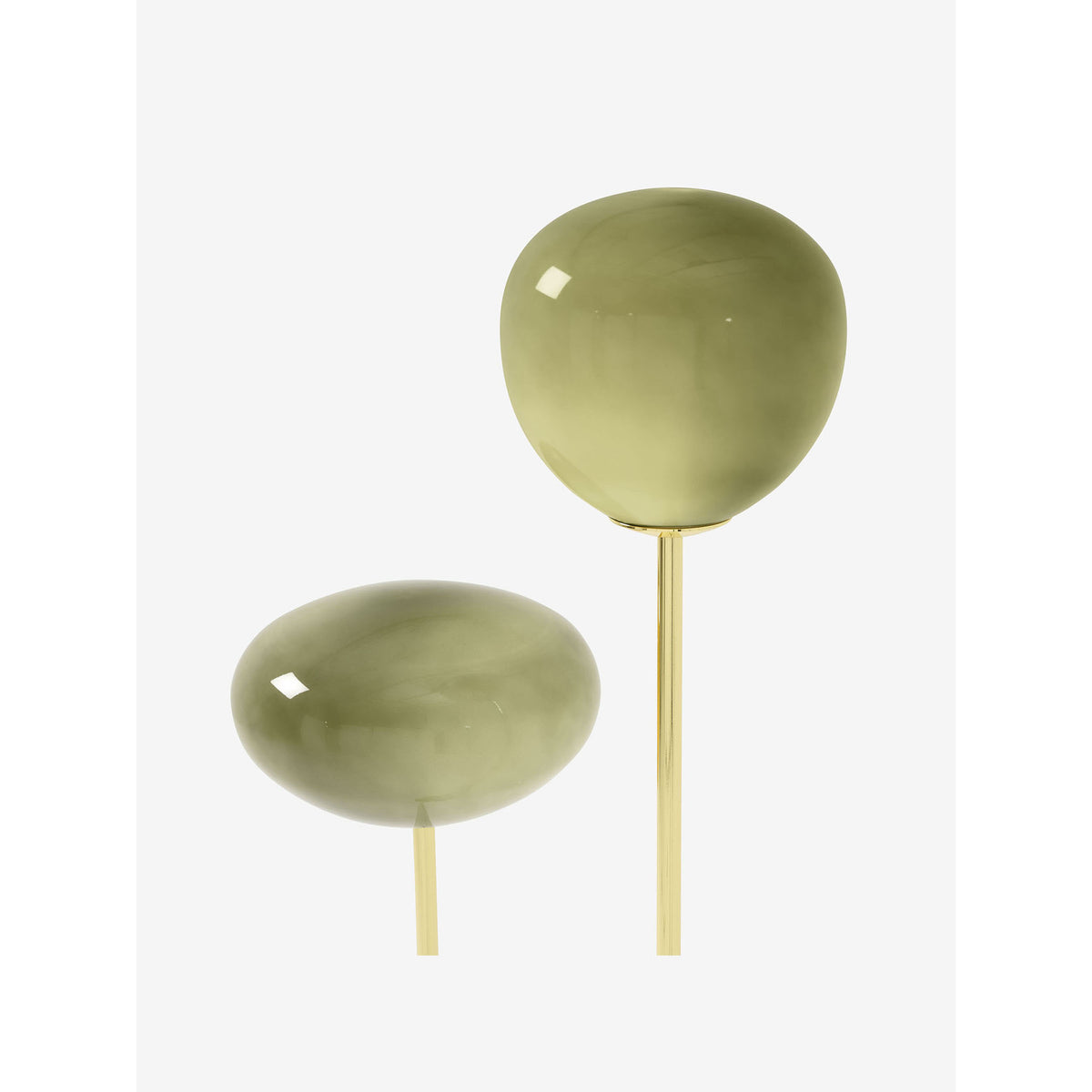 MADE.COM Brass/Green Adrianne Floor Lamp