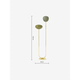 MADE.COM Brass/Green Adrianne Floor Lamp