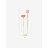 MADE.COM Brass/Pink Adrianne Floor Lamp