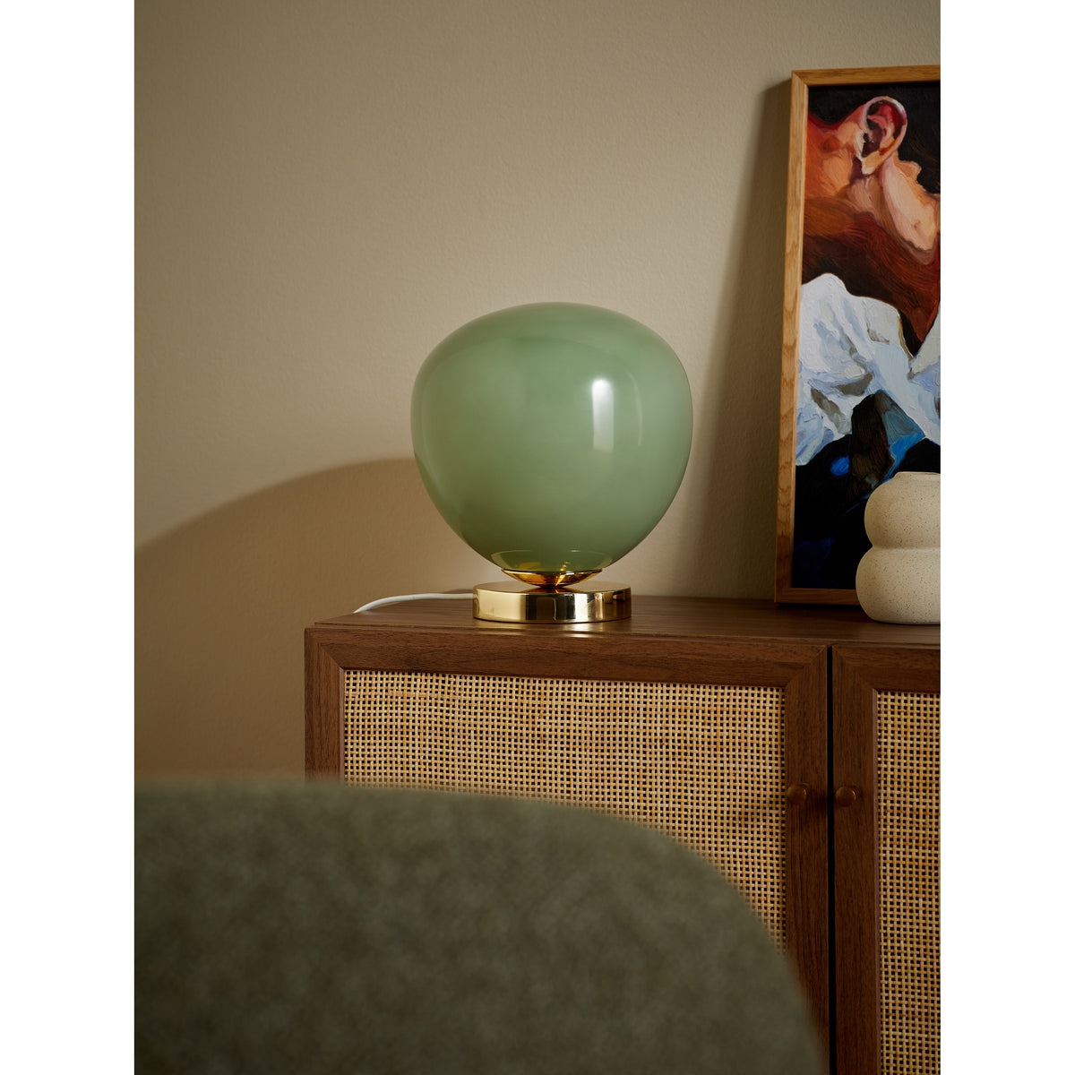 MADE.COM Green Adrianne Table Lamp