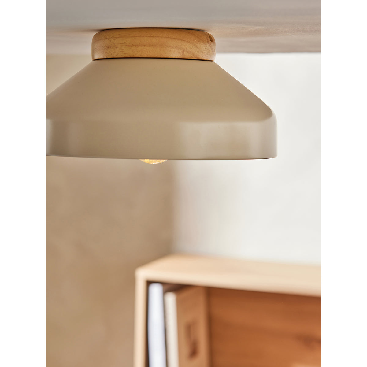 MADE.COM Cream Albert Flush Fitting Ceiling Light