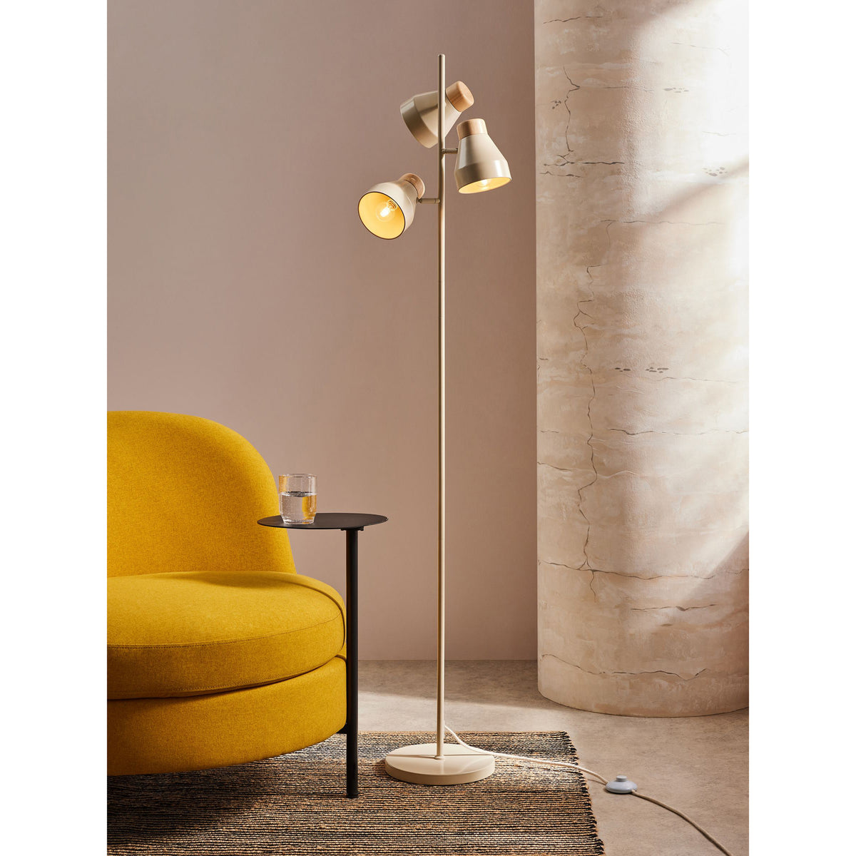 MADE.COM Cream Albert Floor Lamp