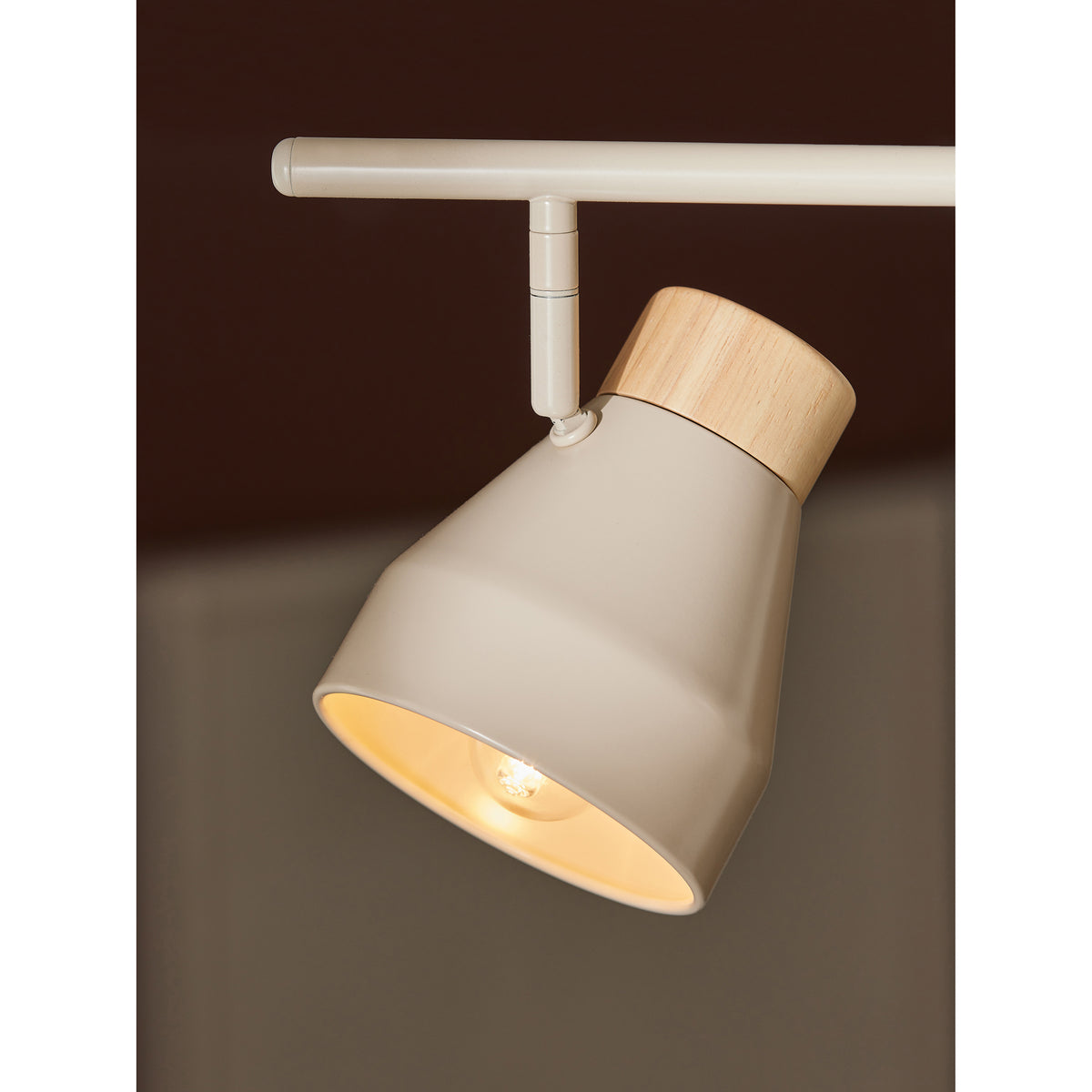 MADE.COM Cream Albert 3 Light Linear Pendant Bar Ceiling Light
