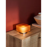MADE.COM Amber Brown/Silver Alma Table Lamp