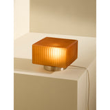 MADE.COM Amber Brown/Silver Alma Table Lamp