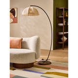 MADE.COM Black/Cream Benny Floor Lamp