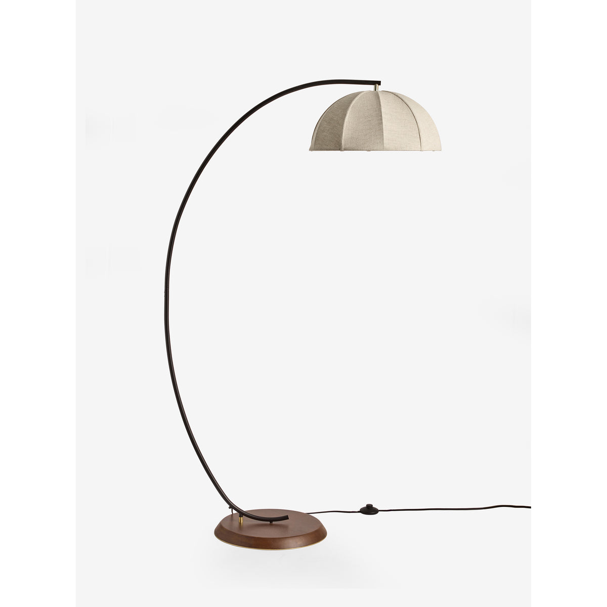 MADE.COM Black/Cream Benny Floor Lamp
