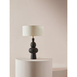 MADE.COM Black Freyja Ceramic Table Lamp