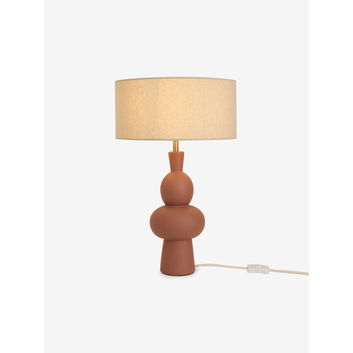 MADE.COM Brown Freyja Ceramic Table Lamp