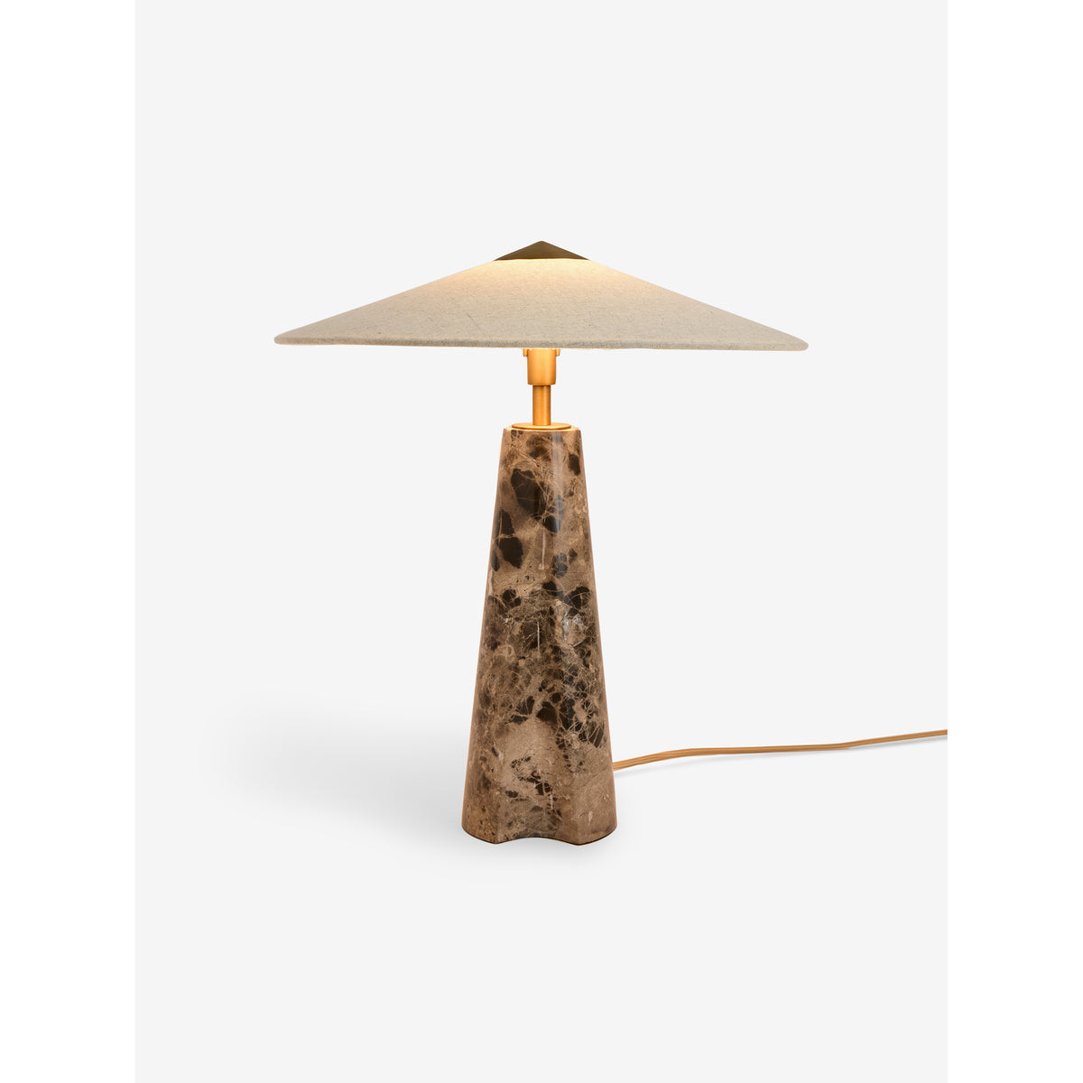 MADE.COM Black/Brown Heath Marble Table Lamp