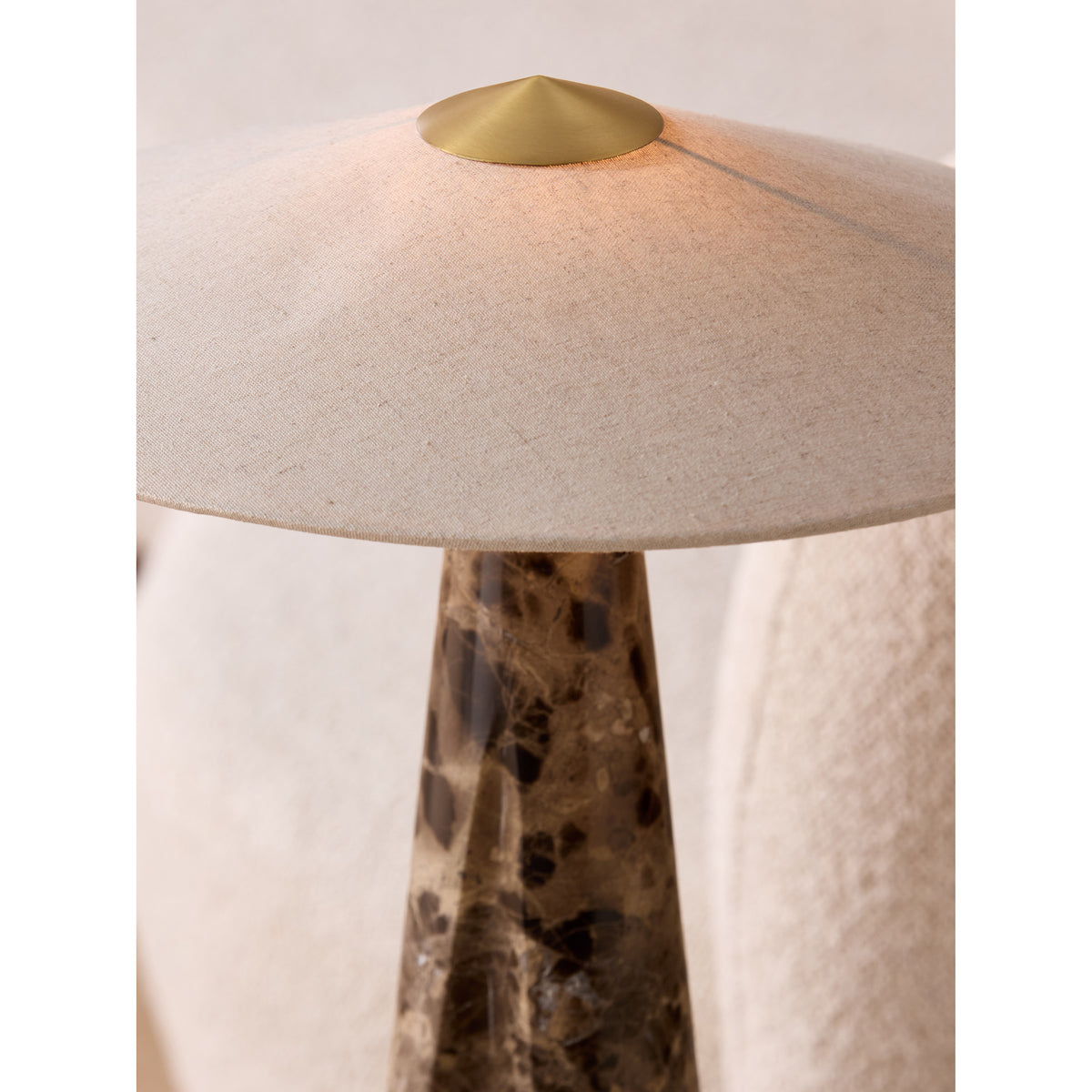 MADE.COM Black/Brown Heath Marble Table Lamp