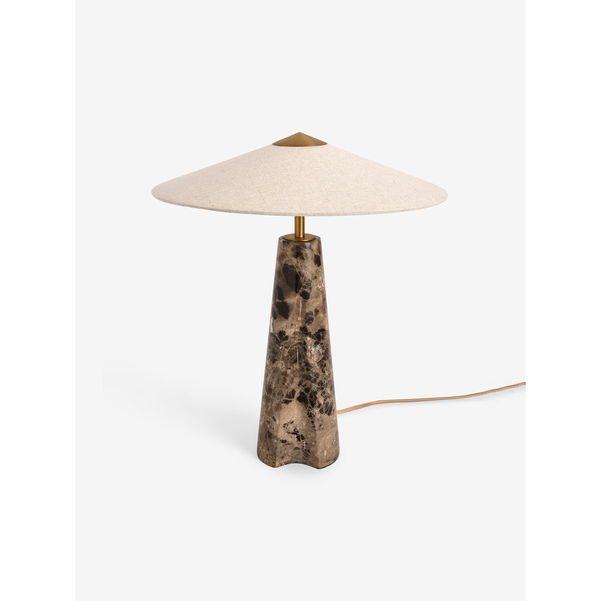 MADE.COM Black/Brown Heath Marble Table Lamp
