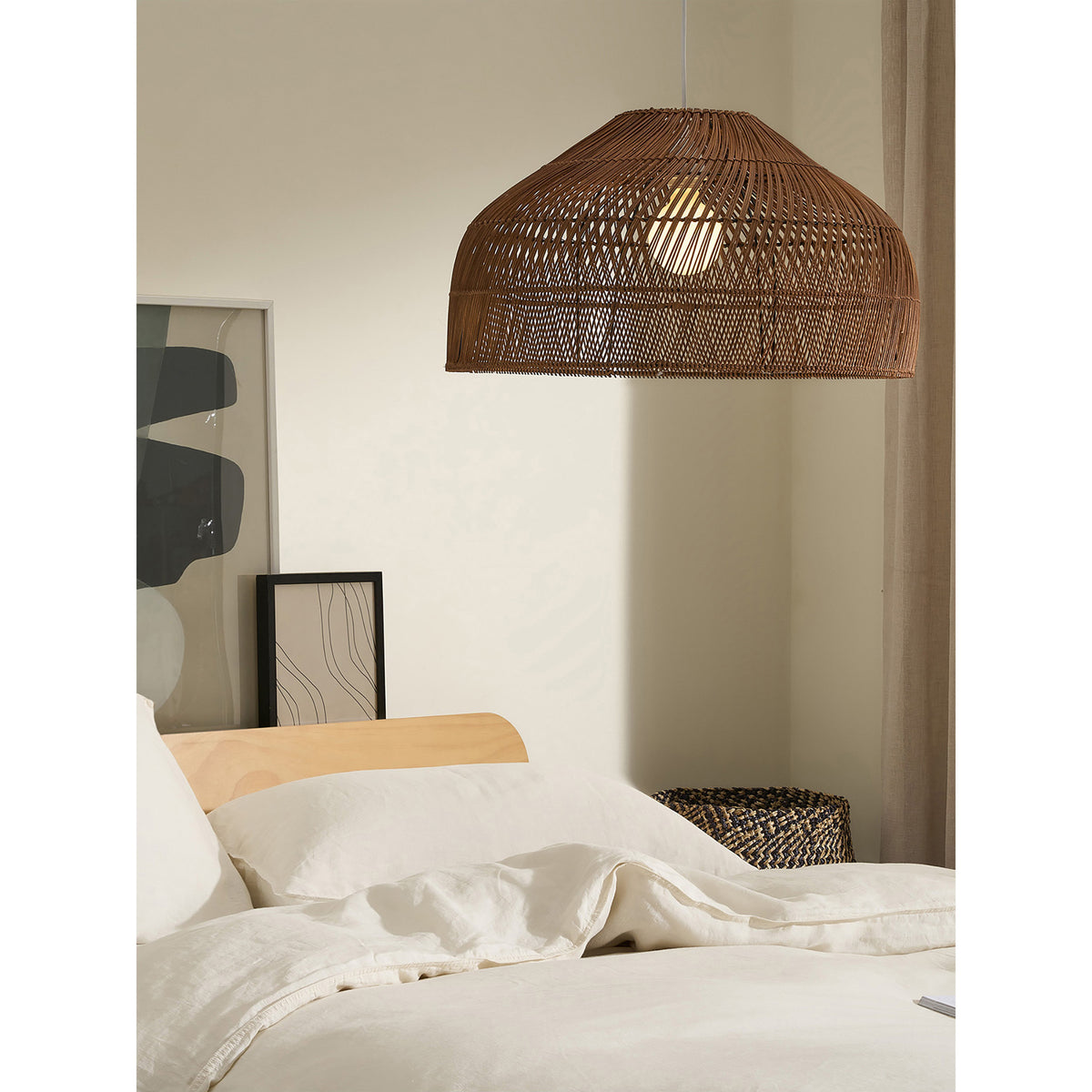 MADE.COM Dark Rattan Java Large Lamp Shade
