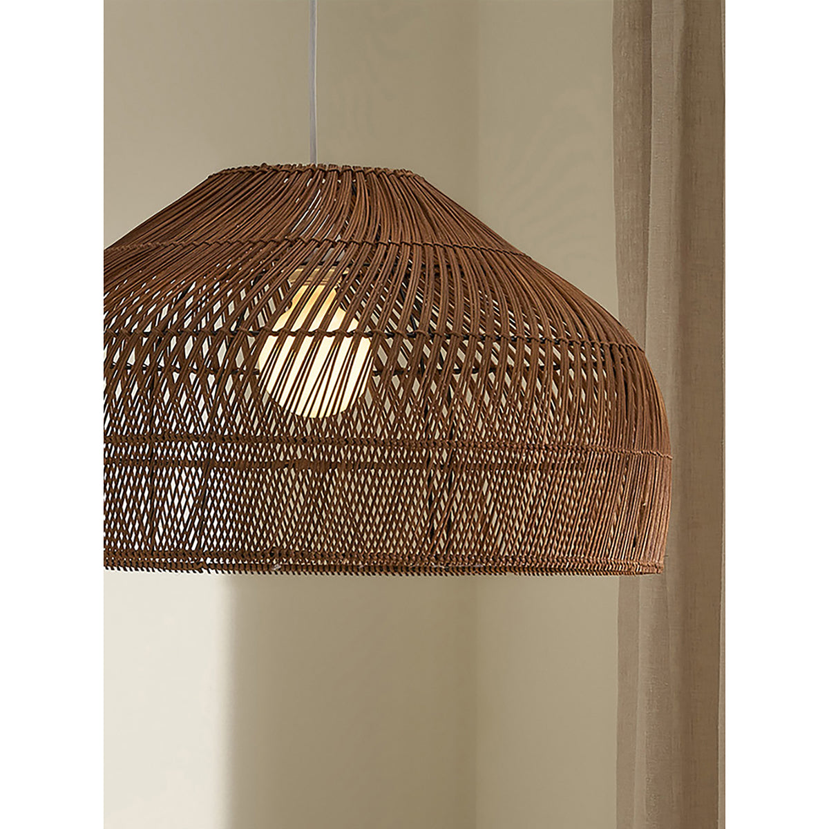 MADE.COM Dark Rattan Java Large Lamp Shade