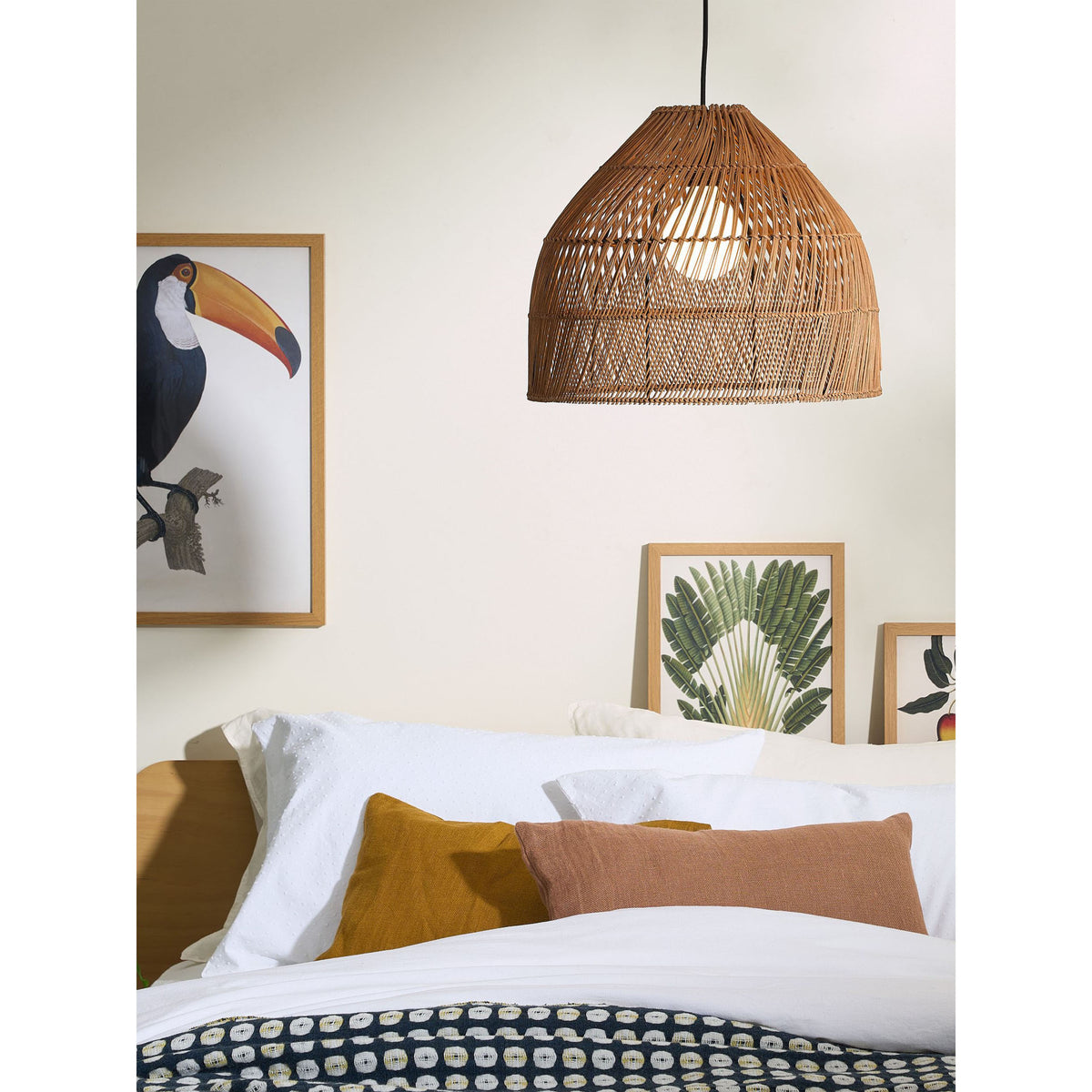 MADE.COM Dark Rattan Java Small Lamp Shade