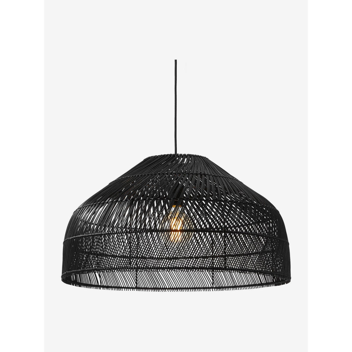 MADE.COM Black Rattan Java Large Lamp Shade