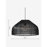 MADE.COM Black Rattan Java Large Lamp Shade