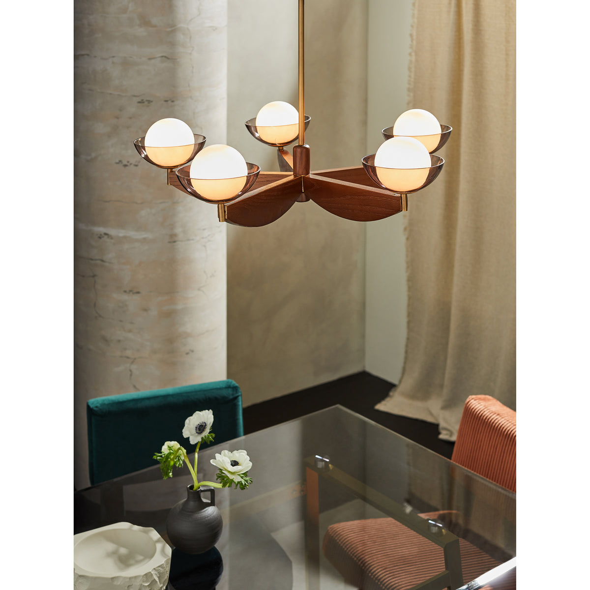 MADE.COM Wood Large Layla Ceiling Light