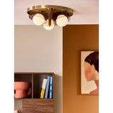 MADE.COM Brown Layla 3 Flush Light