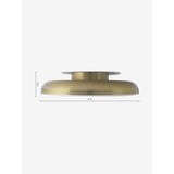 MADE.COM Brass Nura Flush Bathroom Ceiling Light