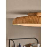 MADE.COM Wood Effect Nura Flush Bathroom Ceiling Light