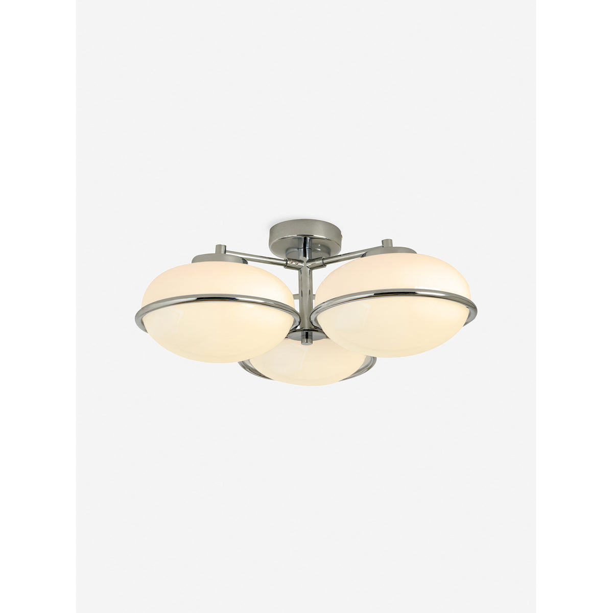 MADE.COM Chrome 3 Light Flush Piper Light