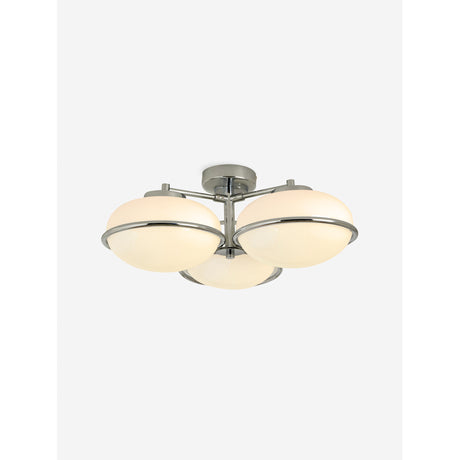 MADE.COM Chrome 3 Light Flush Piper Light