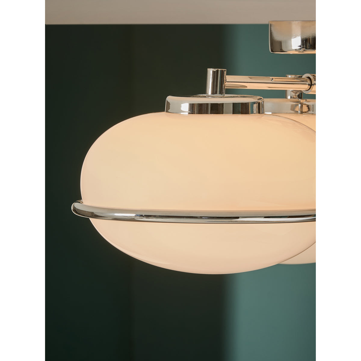 MADE.COM Chrome 3 Light Flush Piper Light