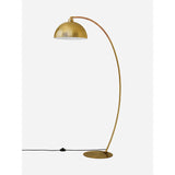 MADE.COM Gold/Bamboo Shell Floor Lamp