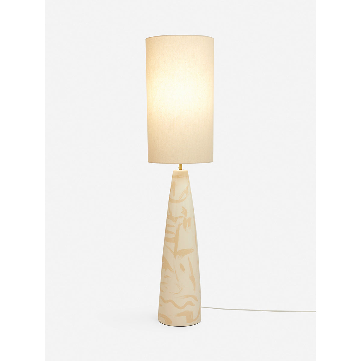 MADE.COM Cream Vince Ceramic Floor Lamp